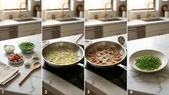 Chícharos con jamón serrano en 15 minutos: guiso casero con salsita ligera